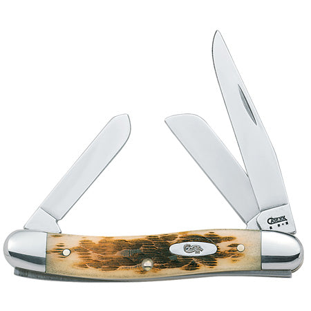 Case XX 042 Medium Stockman Amber Bone