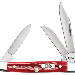 Case XX 10305 Small Stockman Pocket Worn Jigged Old Red Bone