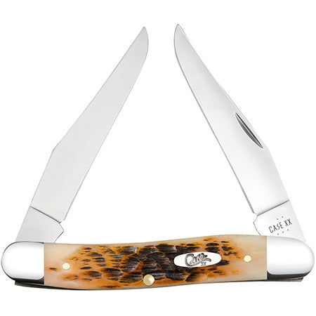 Case XX 10798 Muskrat Jigged Amber Bone