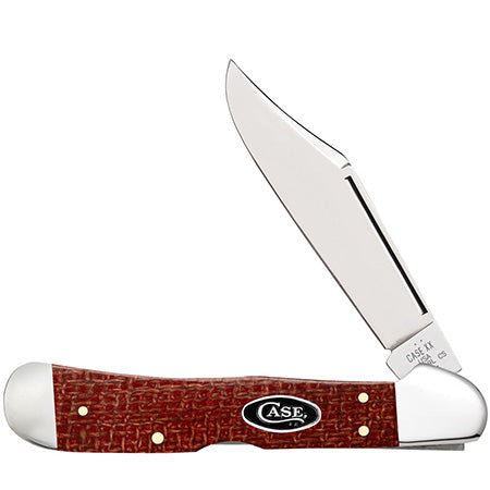 Case XX 12275 Mini Copperlock Dark Red Burlap Micarta