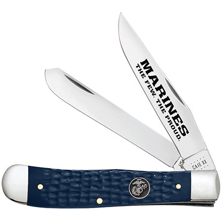 Case XX 13195 Trapper USMC Navy Blue Synthetic