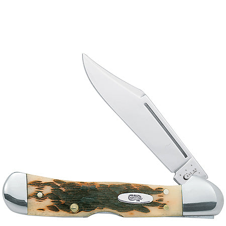 Case XX 133 Mini CopperLock Amber Bone
