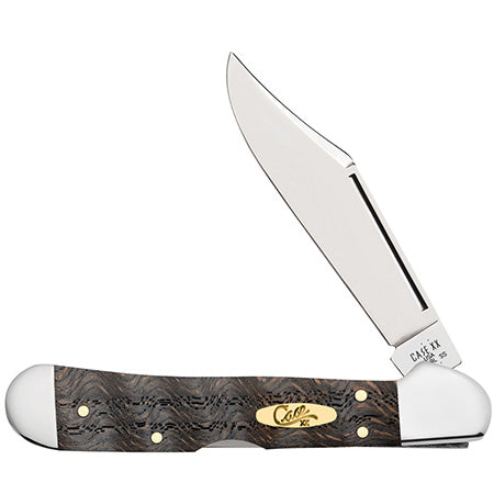 Case XX 14010 Mini Copperlock Black Curly Oak Wood