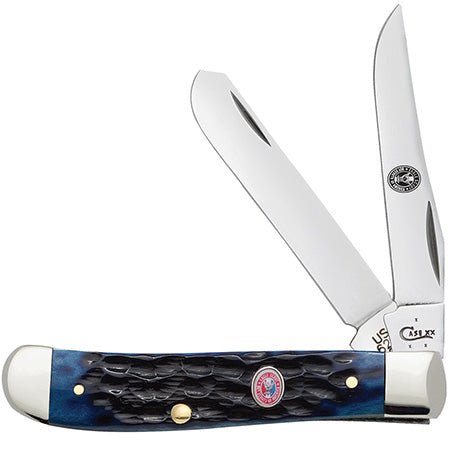 Case XX 18044 Mini Trapper BSA Blue Jig Bone  Gift Tin
