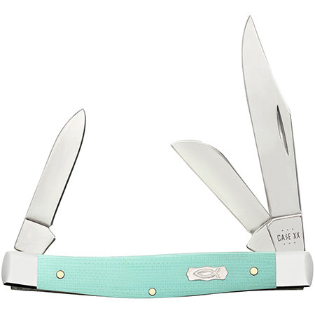 Case XX 18102 Medium Stockman Seafoam Green G-10