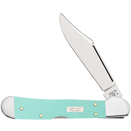 Case XX 18109  Mini Copperlock Seafoam Green G-10
