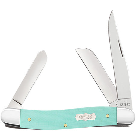 Case XX 18111 Medium Stockman Seafoam Green G-10