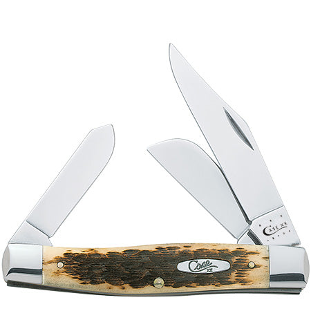Case XX 204 Large Stockman Amber Bone CV