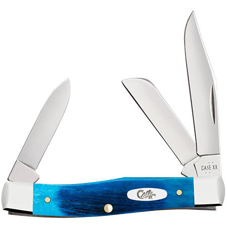 Case XX 25579 Medium Stockman Caribbean Blue Bone Sawcut Jig