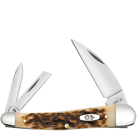 Case XX 30094 Seahorse Whittler Peachseed Amber Bone CS
