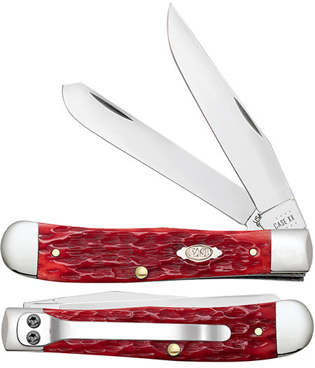 Case XX 31957 Trapper Dark Red Bone CS Peach Seed Jig W/Clip