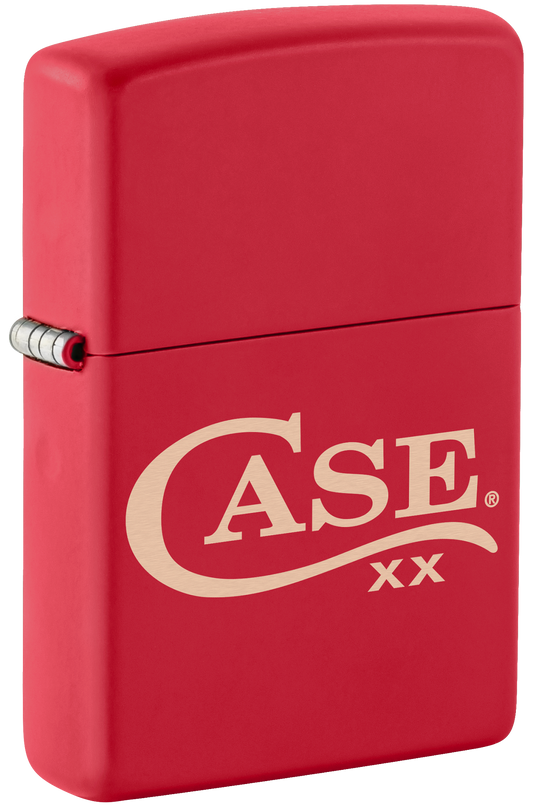 Case XX 50266 Zippo Lighter Red Matte Finish Brass