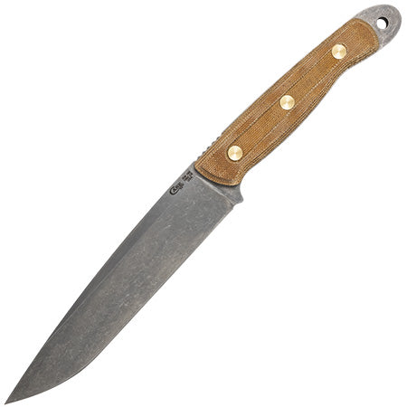 Case XX 50628 Roland Welker Tan Micarta Carbon Steel Fixed Blade