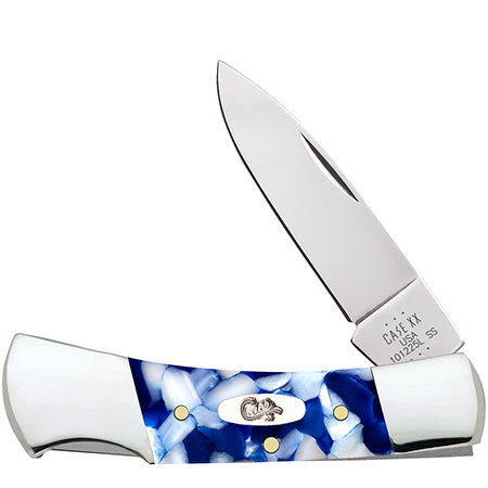 Case XX 50721 Lockback Blue Crackle Kirnite