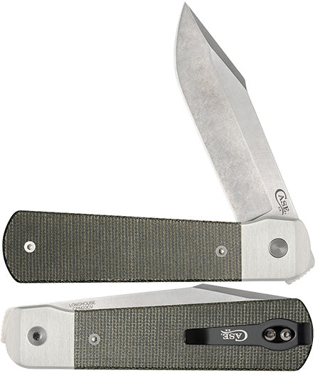 Case XX 50911 Longhouse OD Green Micarta Stonewash