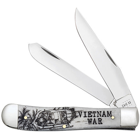 Case XX 50952 Trapper Vietnam Embellished Smooth Natural Bone