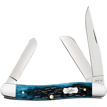 Case XX 51851 Medium Stockman Mediterranean Blue Bone