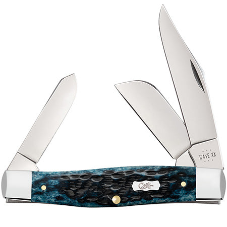 Case XX 51861 Large Stockman Mediterranean Blue Bone