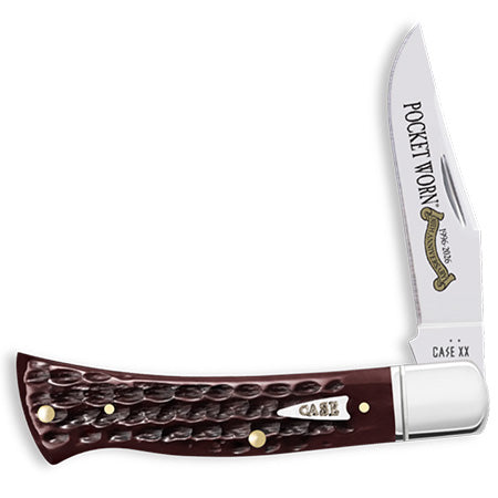 Case XX 55327 Axe Handle 30th Anniversary Pocket Worn Mahogany Bone