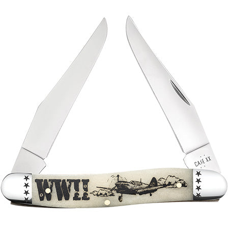 Case XX 58490 Muskrat War Series Smooth Natural Bone WWII