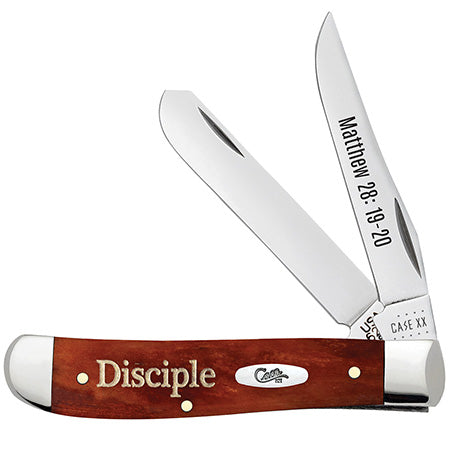 Case XX 60868 Mini Trapper Matthew 28:19-20 Smooth Chestnut Bone