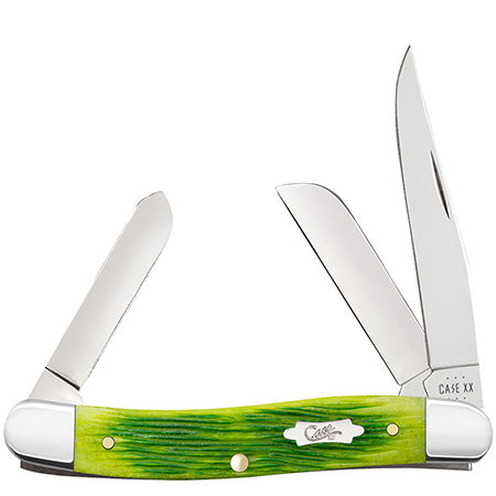 Case XX 61041 Medium Stockman Lime Green Bone