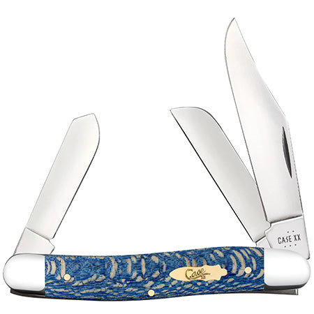 Case XX 63732 Medium Stockman Smooth Blue Sycamore Wood
