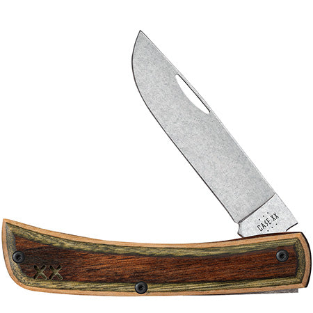 Case XX 66381 Sod Buster Jr Brown & Green Laminate Wood