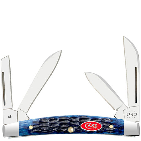 Case XX 6893 Small Congress Navy Blue Bone Jigged